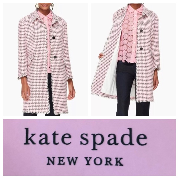 kate spade Jackets & Blazers - NWT Beautiful Kate Spade Pink Tweed Jacket size 10